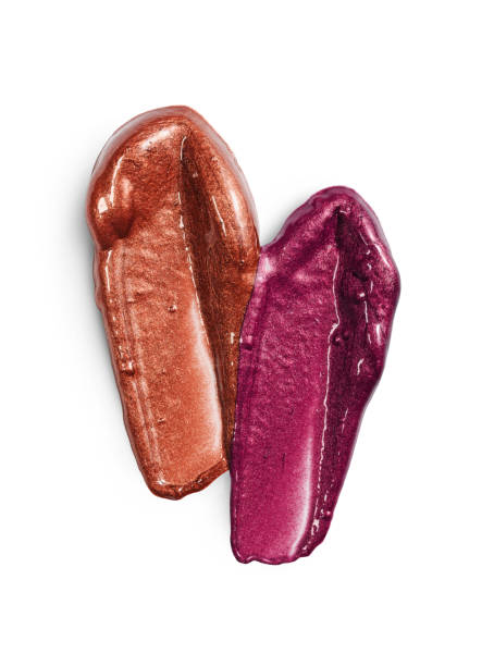istock Purple and brown shiny lip gloss strokes 871919182