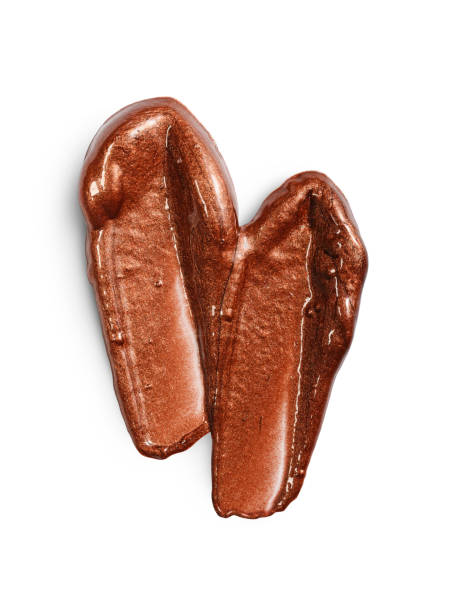 istock Brown shiny lip gloss stroke for make up 871919192