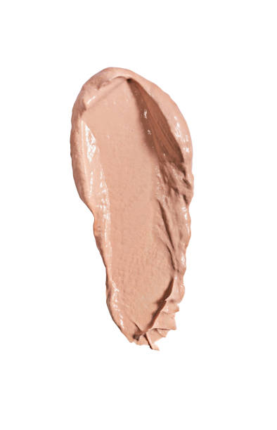 istock Beige color foundation stroke for make up 871919320