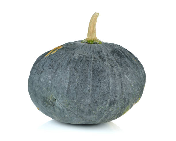 istock Green pumpkin isolated on the white background 871919444