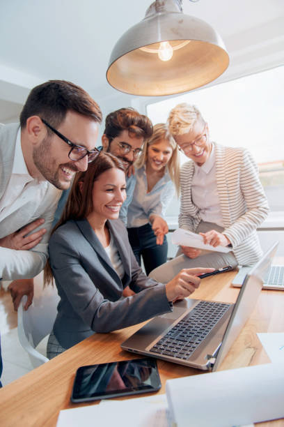Business people working together stock photo