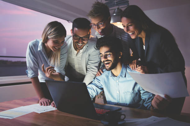 istock Business people working together late 871920628