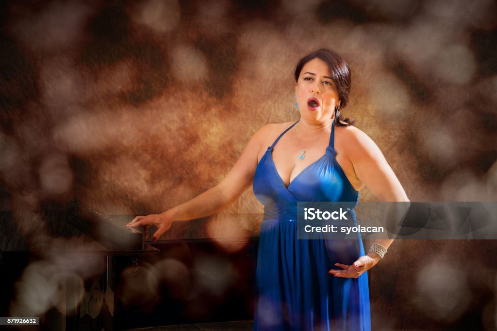 Woman Singer Performance Woman Opera Singer During Performance Stock Photo - Download Image Now ...