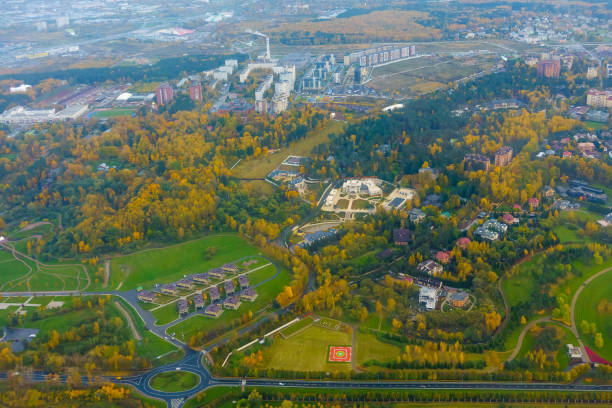 istock Aerial view of country side 871936312