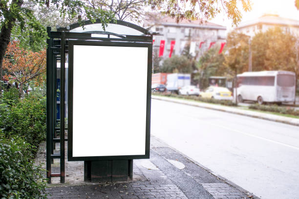 istock Bus Stop mockup for advertising 871936356