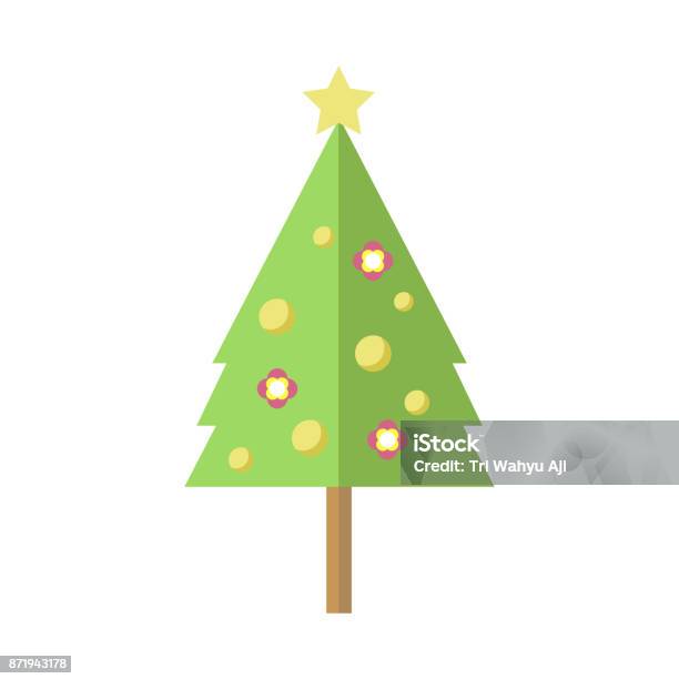 Ilustración de Alto Decorado Árbol De Pino De Navidad De Dibujos Animados y  más Vectores Libres de Derechos de Celebración - Ocasión especial - iStock