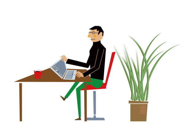 istock A man at work.clip art.Business clip art. 871947970
