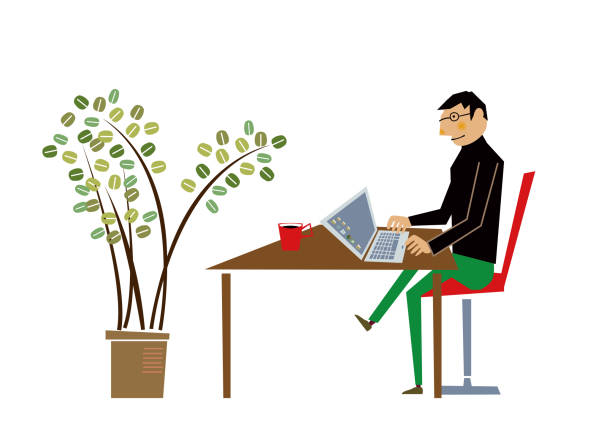 istock A man at work.clip art.Business clip art. 871947994
