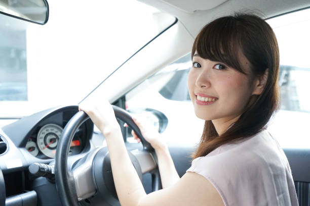 istock Young woman driving car 871949444