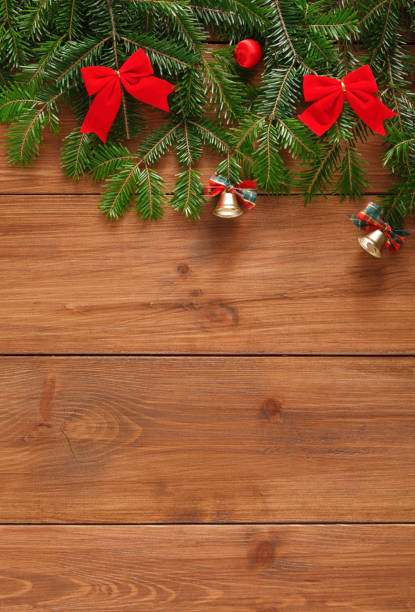 istock Christmas decoration, ornaments and garland frame background 871962866