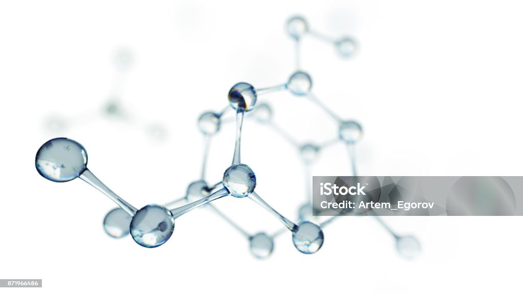 Wissenschaft oder medizinischen Hintergrund mit Molekülen und Atomen. - Lizenzfrei Molekül Stock-Foto