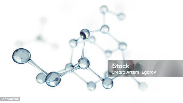 Science Or Medical Background With Molecules And Atoms Stock Photo - Download Image Now