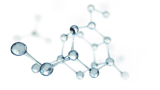 science or medical background with molecules and atoms. - molecule imagens e fotografias de stock