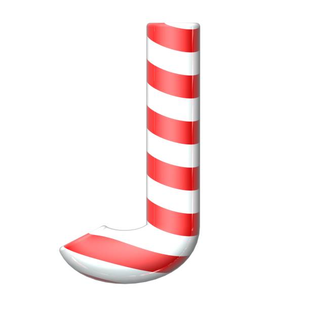 istock Candy alphabet collection striped in Christmas colours 871967726