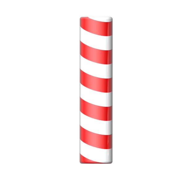 istock Candy alphabet collection striped in Christmas colours 871967752