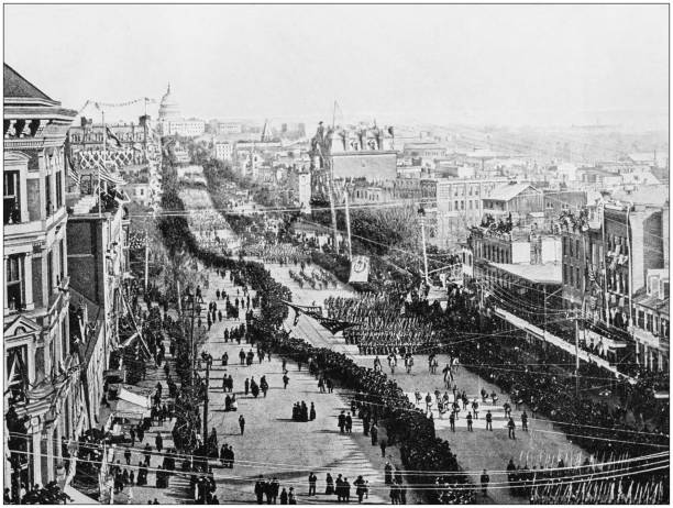 istock Antique photograph of World's famous sites: Washington 871968146