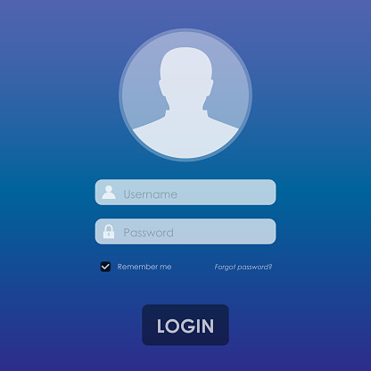 Login or sign-in user interface template web element