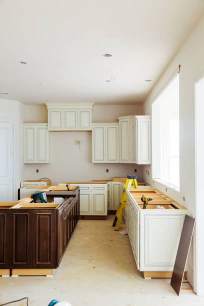 istock Custom kitchen cabinets in various stages of installation 871971836
