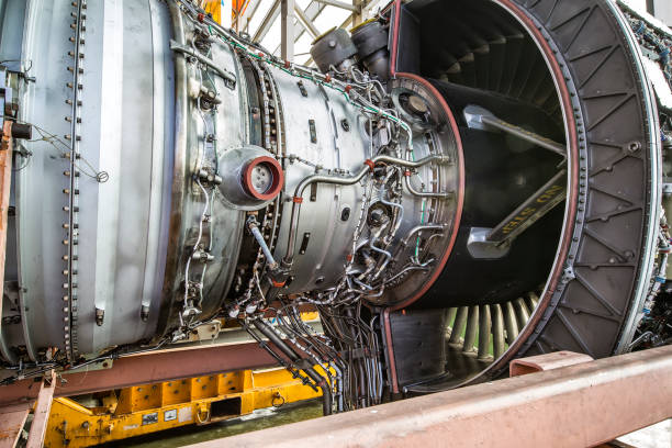 istock Detailed exposure of a turbo jet engine 871972006