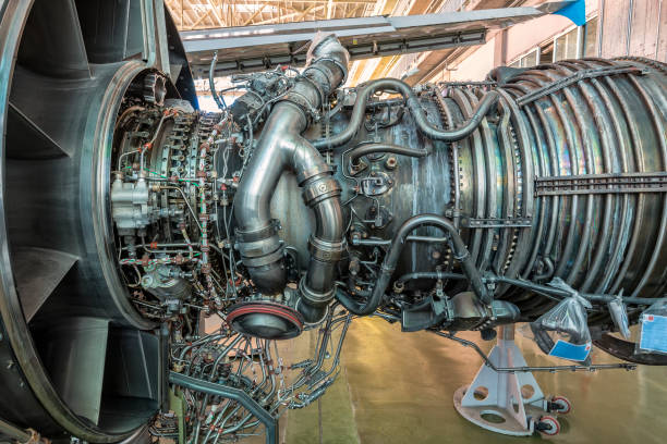 istock Detailed exposure of a turbo jet engine 871973920