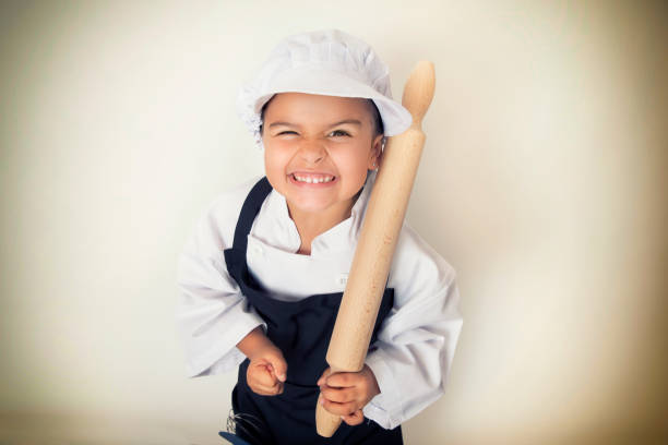 istock Four years chef girl 871974218