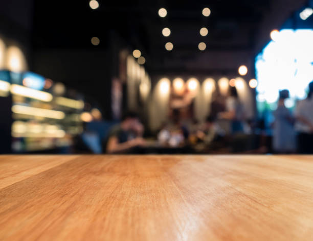 istock Table top Counter Blur Bar Restaurant cafe background 871976400