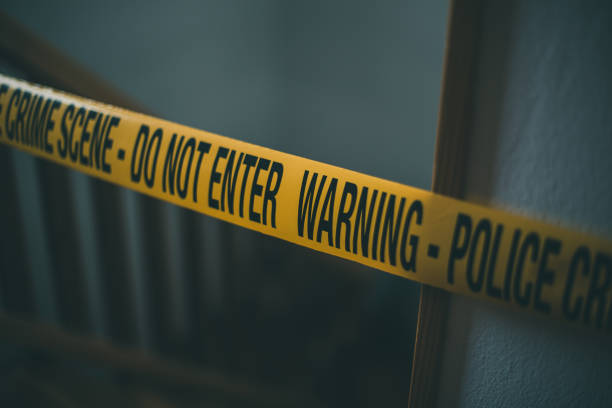 istock Close-up shot of a cordon tape 871976600
