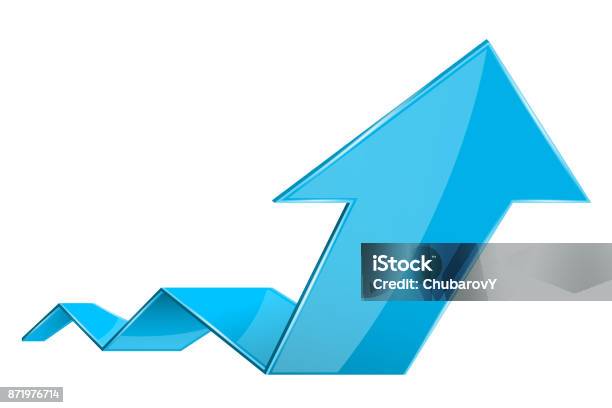 Blue Arrow Risin Blue Up Rising Arrow Stock Illustration - Download Image Now - Arrow ...