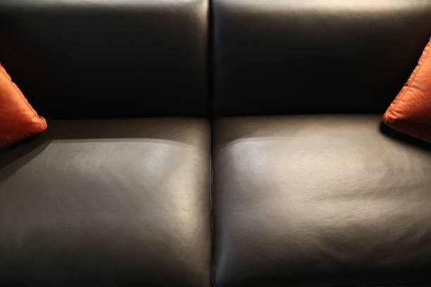 Brown Leather Seat stock photo