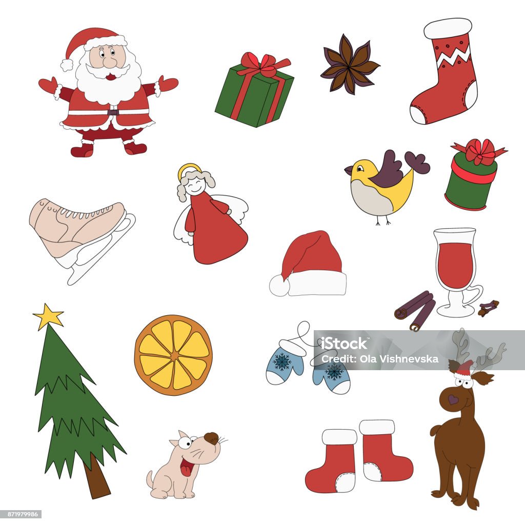 Merry Christmas Badges Patches Stickers Một Bộ Nhãn Dán Giáng Sinh Hình  Minh Họa Vector Vẽ Tay Trên Nền Trắng Hình minh họa Sẵn có - Tải xuống Hình  ảnh Ngay bây