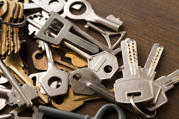 istock Many different keys on wood 871980226