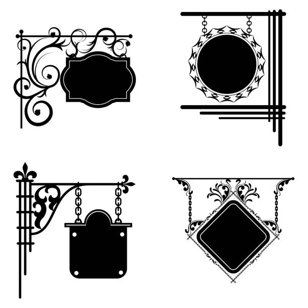istock Set of signboards. Can be used as a framework, signs for design and design. Vector. 871981610