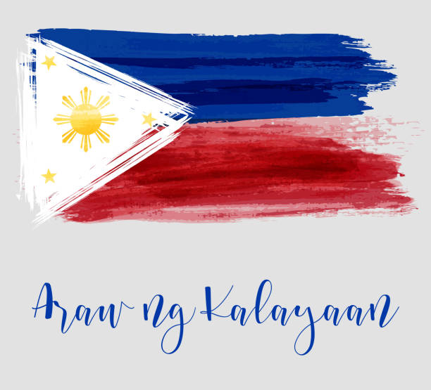 filipiny dzień niepodległości wakacje - philippines flag vector illustration and painting stock illustrations