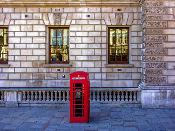 istock Red phone box in London 871989330