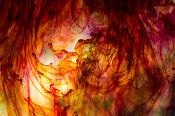 istock Acrylic colors and ink in water. 871996694