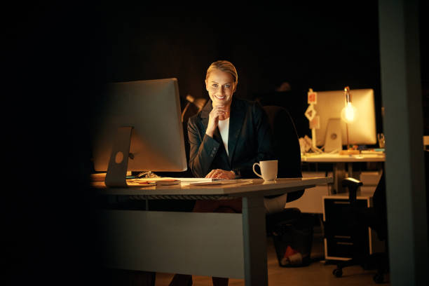 istock Working all hours of the day to get work done 872002448