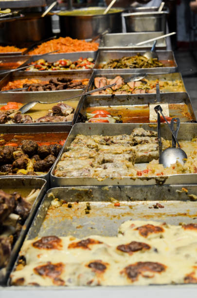 istock A very big dinner servings contains different type of food ready for serving 872005908
