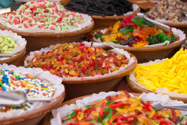 istock Sweets, jelly beans, gummi bears on market 872033616