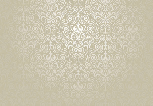 illustrazioni stock, clip art, cartoni animati e icone di tendenza di sfondo sfondo sfondo - silk pattern victorian style floral pattern