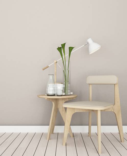 istock Living room interior space and decorative wall in hotel minimal style - 3d rendering minimal style 872038894