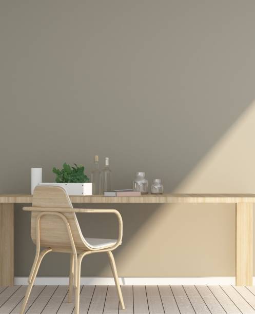 istock 3D Rendering Interior minimal coffee shop or living room and wall decorate 872039586
