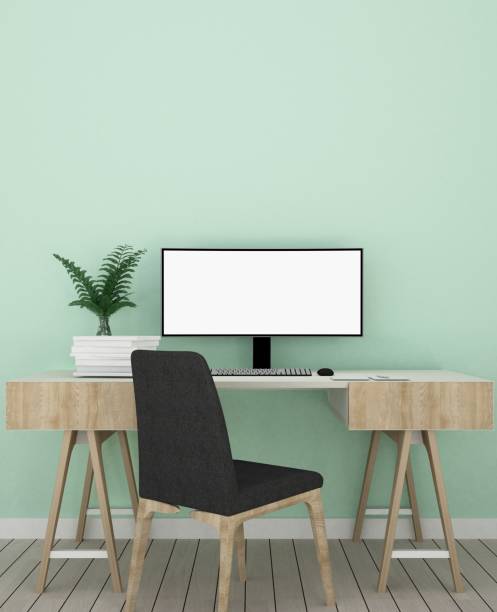 istock 3D Rendering Interior minimal coffee shop or living room and wall decorate 872041864