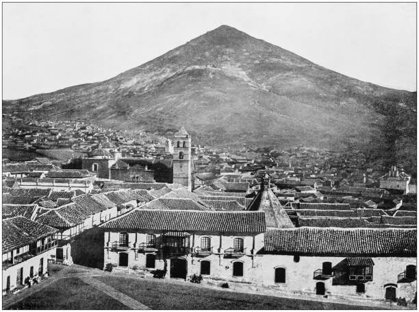 istock Antique photograph of World's famous sites: Potosi 872042856