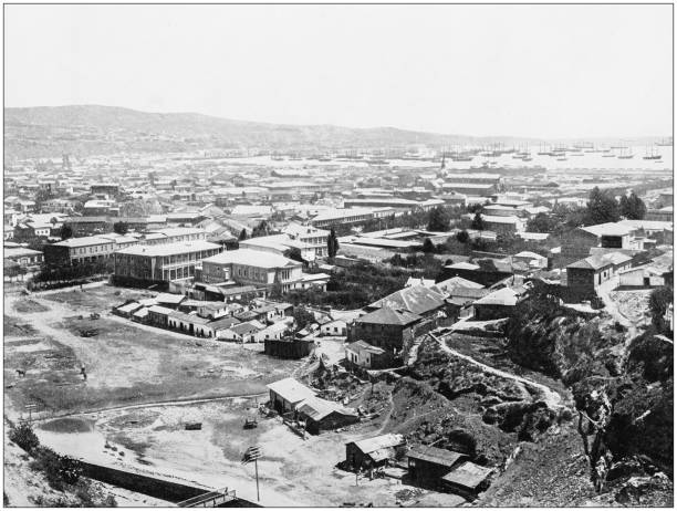 istock Antique photograph of World's famous sites: Valparaiso 872043100