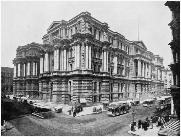 istock Antique photograph of World's famous sites: Chicago 872048096