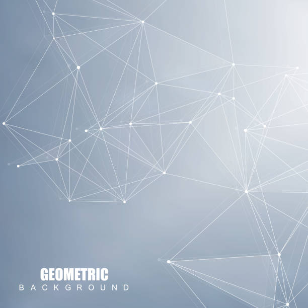 istock Geometric abstract background with connected line and dots. Scientific concept for your design. Vector illustration 872049032