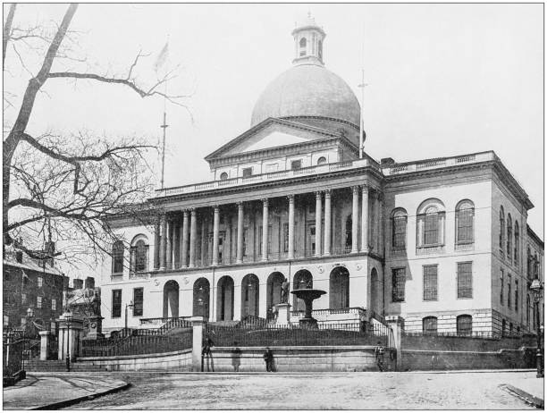 Antique photograph of World's famous sites: Boston