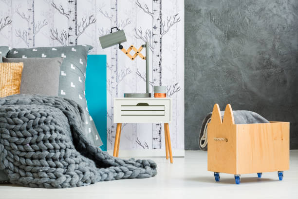 istock Wooden crate with blanket 872050852