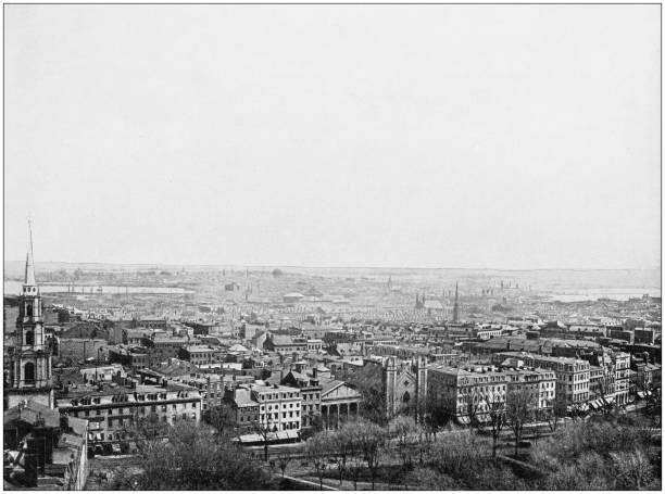 istock Antique photograph of World's famous sites: Boston 872050902