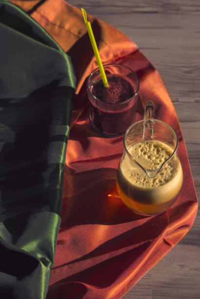 istock Red beet juice with cranberries and apples, cold pressed 872053980